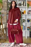 Sunday Morning Chill Sweatshirt Burgundy & Chocolate